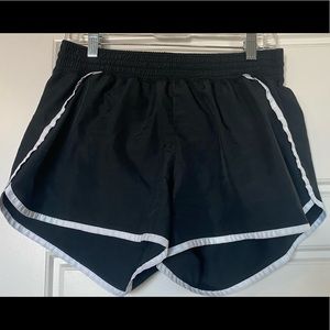 Black/White Trim Champion Athletic Running Shorts - Size L - Champion